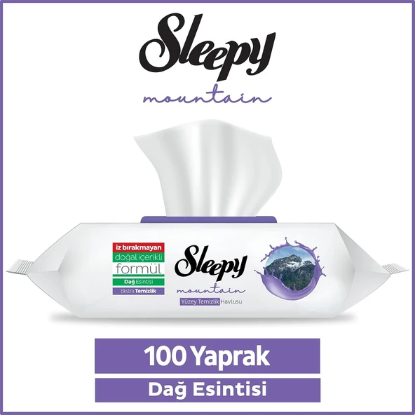 Sleepy Easy Clean Yüzey Temizlik Havlusu 100 Yaprak Dağ Esintisi ürün görseli 1