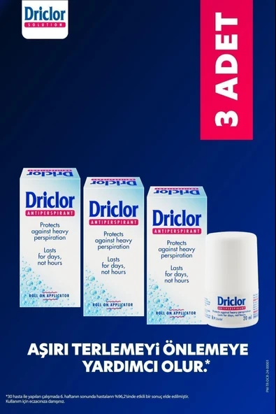 Driclor Antiperspirant Roll-on 20 Ml 3 Adet ürün görseli 1