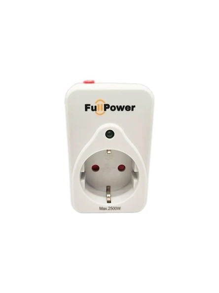 Tunçmatik Fullpower Tekli Akım Korumalı Priz Anahtarlı Beyaz TSK5016 ürün görseli 1