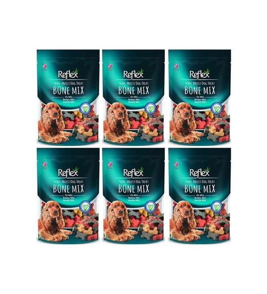 Reflex Yarı Yumuşak Ödül Maması Kemik Mix 150 Gr*6 Adet ürün görseli 1