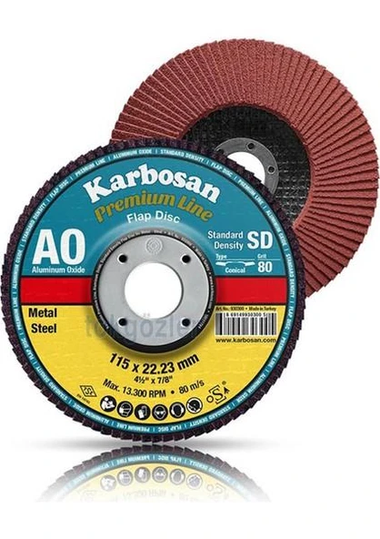 Karbosan 982985 Flap Disk Zımpara 115X80 MM ürün görseli 1