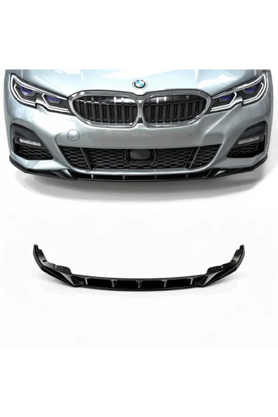 Bmw 3 Serisi M Sport G20 2019-2021 Makyajsız Ön Tampon Eki Piano Black ürün görseli 1