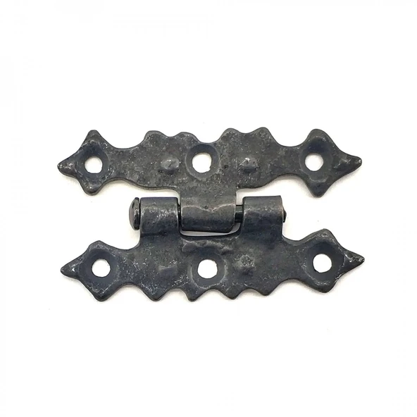 Antika Tarz Dekoratif Pirinç Yıldız Menteşe - 63x36 Mm, Oksit ürün görseli 1