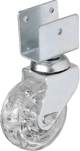 328 - 50x20 Mm Şeffaf Makaralı Kısa U Tablalı Teker 4 Adet ürün görseli 1