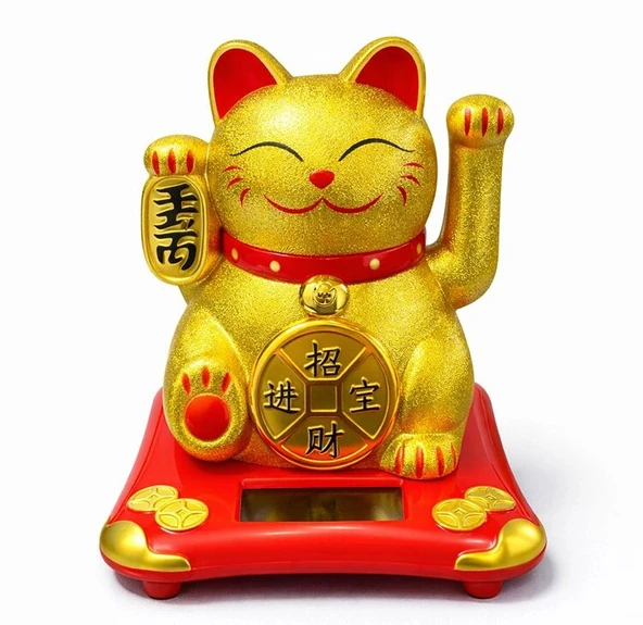 Enerjili Sallanan Şans Kedisi - Maneki Neko Alk4524 ürün görseli 1