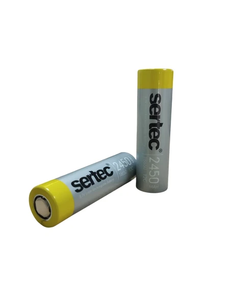 Sertec 18650 3.7V 2450 Mah 12C Li-Ion Şarjlı Pil ürün görseli 1