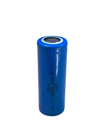 Sertec 3.7V Li-ion 18500 1500 mAh 10C Şarjlı Pil ürün görseli 1