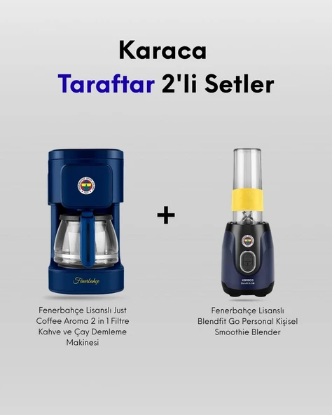 Karaca Fenerbahçe Taraftar Seti - Filtre Kahve Makinesi - Smoohtie Blender ürün görseli 1