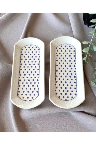 Yiğit Seramik Züccaciye Retro 2 Adet Oval Peynirlik Kahvaltılık Tabağı ürün görseli 1