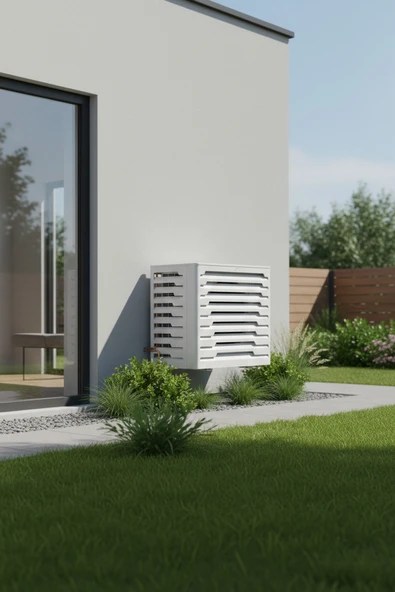 Klima Motoru/Dış Ünite Gizleme/Koruma Kafesi XL 120x62x150(H) Radius  Beyaz ürün görseli 1