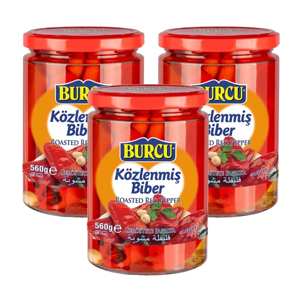 Burcu Közlenmiş Biber 560 gr Cam x 3 Adet ürün görseli 1