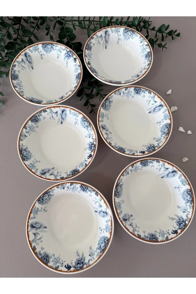 Yiğit Seramik Züccaciye Bluekitchen Model 6 Kişilik/Parça Modern Çorba Kasesi ürün görseli 1