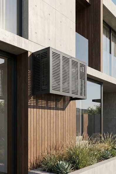 Klima Motoru/Dış Ünite Gizleme/Koruma Kafesi XL 120x62x150(H) Slotted  Antrasit ürün görseli 1