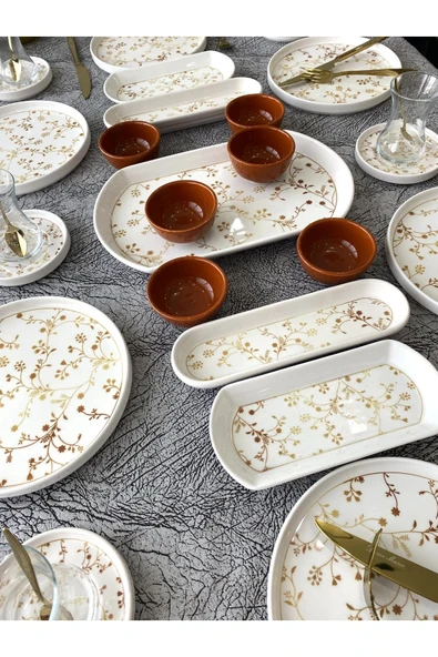Borser Gold Eliz 23 parça Kahvaltı Takımı - Resim 2