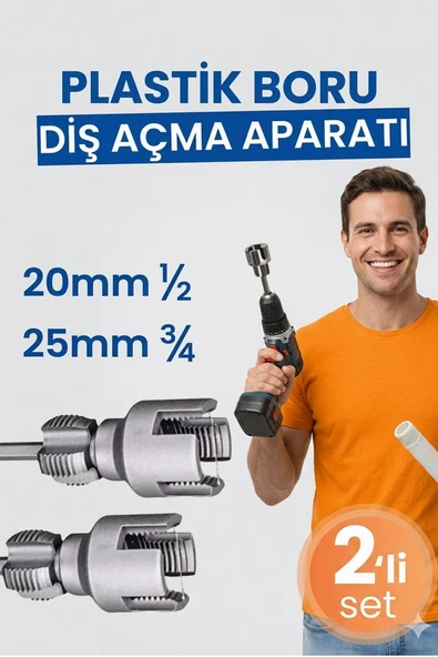 2’ li Set İç Dış Plastik Boru Diş Açma Seti 1/2 ve 3/4 İnç PVC Boru Pafta Klavuz 20mm 25mm PPRC ürün görseli 1