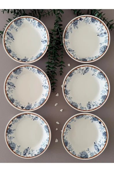 Yiğit Seramik Züccaciye Bluekitchen Model 6 Kişilik/Parça Modern Yemek Tabağı ürün görseli 1