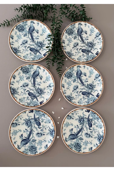 Yiğit Seramik Züccaciye Bluekitchen Model 6 Kişilik/Parça Modern Pasta/Servis Tabağı ürün görseli 1