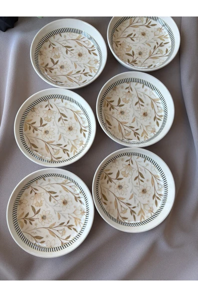 Yiğit Seramik Züccaciye Floral Model 6 Adet Yuvarlak Kahvaltılık Kase ürün görseli 1