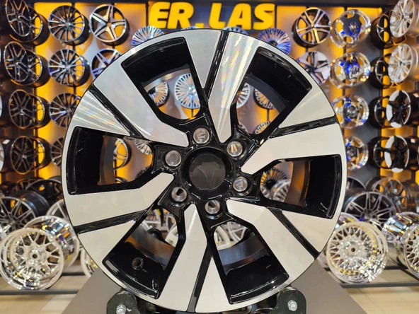 4 Adet DY-1826 7*16 6*120 ET45 57.1 BLACK MACHINED JANT  (Takım) ürün görseli 1