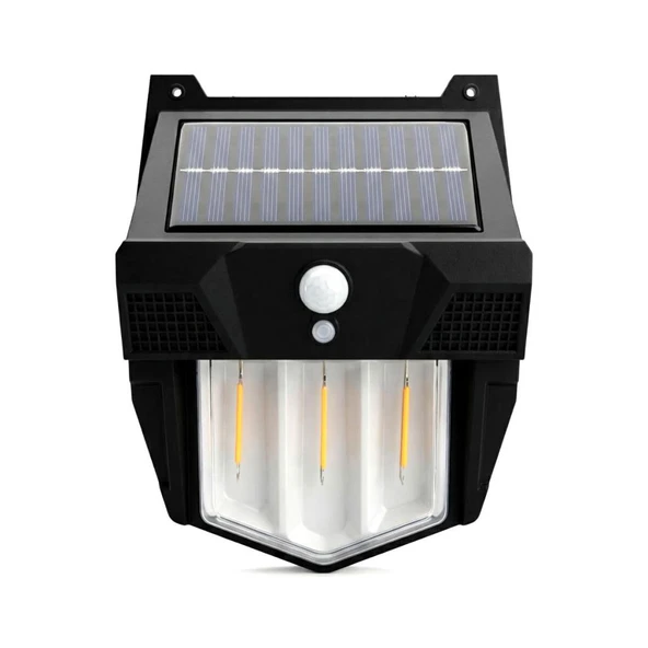Panther PT-2983 Işık ve Hareket Sensörlü Solar Led Duvar Lambası - Güneş Enerjili Bahçe Aydınlatması ürün görseli 1