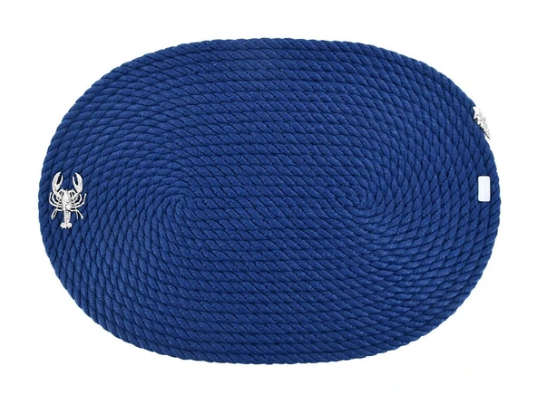Oceanus Oval Amerikan Servisi 4lü Paket   Lacivert ürün görseli 1