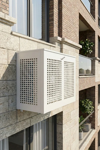 Klima Motoru/Dış Ünite Gizleme/Koruma Kafesi L 120x62x110(H) Square  Beyaz ürün görseli 1