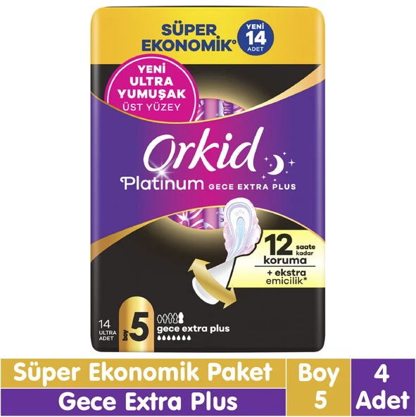 Orkid Platinum Gece Ekstra Plus Süper Ekonomik Paket 14x4 56 Adet ürün görseli 1