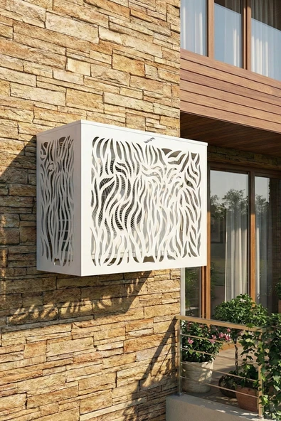 Klima Motoru/Dış Ünite Gizleme/Koruma Kafesi S 9000 BTU - 18000 BTU 98x50x70(H) Cormoran  Beyaz ürün görseli 1