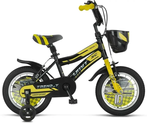 ÜMİT 1402 TREND-Y-BMX-SEPET-V-ERKEK ÇOCUK BİSİKLETİ 14 JANT SİYAH SARI ürün görseli 1