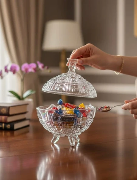 Glass In Love Cam Ayaklı Şekerlik 800 cc ürün görseli 1