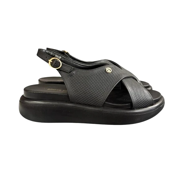 Pierre Cardin Çift Bantlı Topuklu Anatomik Bayan Sandalet - Resim 2