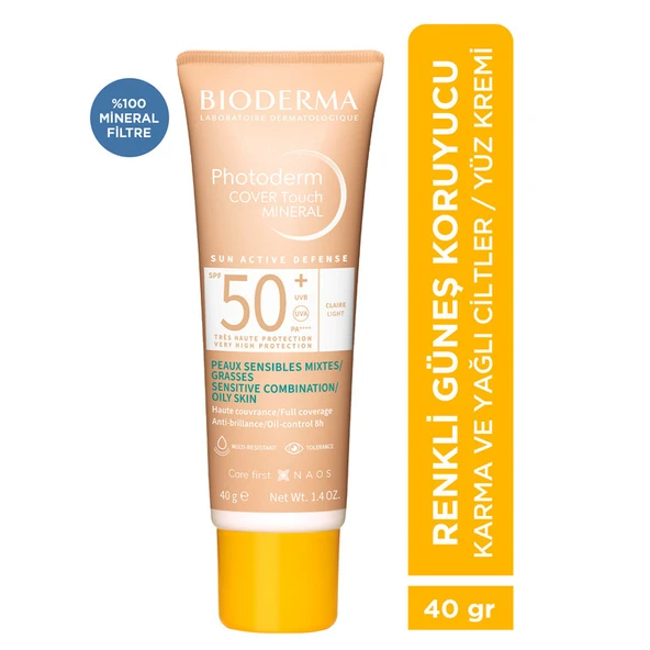 Bioderma Photoderm Cover Touch Mineral SPF 50+ 40 ml - Claire Light ürün görseli 1