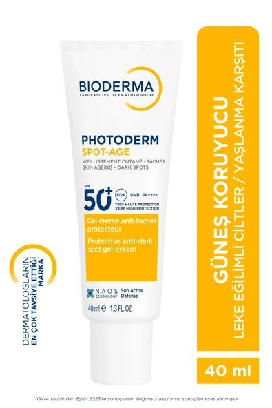 Bioderma Photoderm Spot Age SPF50+ Leke, Yaşlanma Karşıtı Yüksek Korumalı Güneş Kremi 40 ml ürün görseli 1