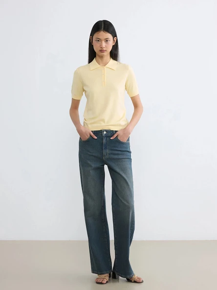 LCW Jeans İndigo Wideleg Kadın Jean Pantolon ürün görseli 1