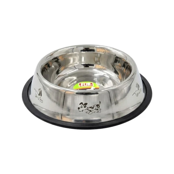 Flip Kedi ve Küçük Irk Köpek Figürlü Çelik Mama ve Su Kabı 235 Ml ürün görseli 1
