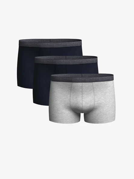LC WAIKIKI Lacivert Standart Kalıp Pamuklu Esnek Erkek Boxer 3'lü ürün görseli 1