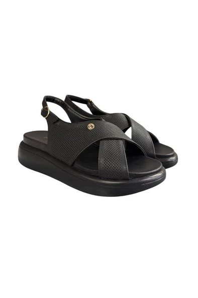 Pierre Cardin Çift Bantlı Topuklu Anatomik Bayan Sandalet - Resim 8