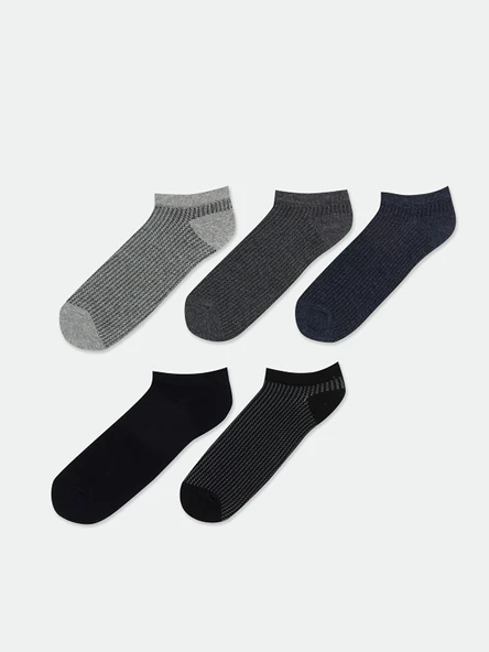 LCW ACCESSORIES Karışık Desenli Erkek Patik Çorap 5'li ürün görseli 1