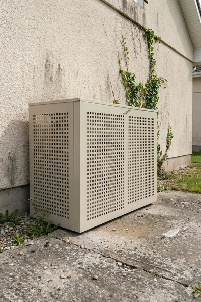 Klima Motoru/Dış Ünite Gizleme/Koruma Kafesi XS 7000 BTU - 9000 BTU 86X44X65(H) Square  Açık Gri ürün görseli 1
