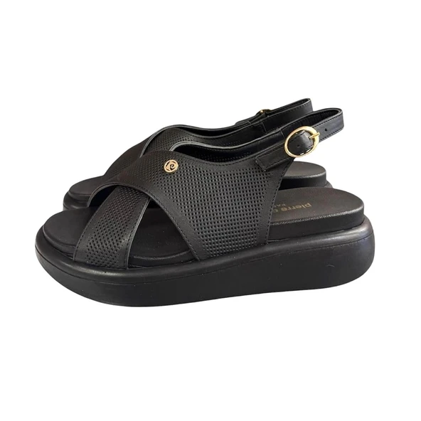 Pierre Cardin Çift Bantlı Topuklu Anatomik Bayan Sandalet - Resim 3