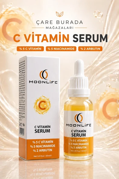 Moonlife - C Vitamini Serum (%5 C Vitamini & %5 Niacinamide & %2 Arbutin) ürün görseli 1