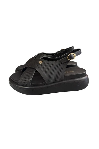 Pierre Cardin Çift Bantlı Topuklu Anatomik Bayan Sandalet - Resim 7