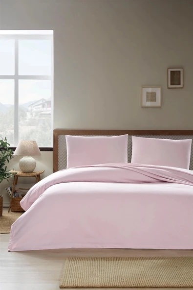Özdilek -Colourist Pudra- Bamboo Lastikli Çarşaflı Çift Kişilik Pike Takımı ürün görseli 1