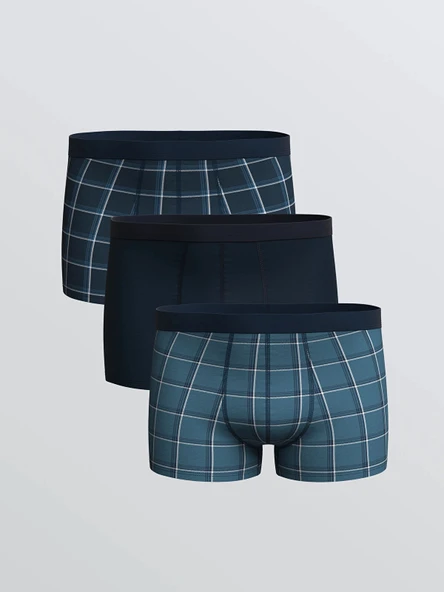 LC WAIKIKI Lacivert Standart Kalıp Erkek Boxer 3'lü ürün görseli 1