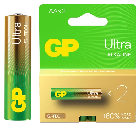 Ultra Alkalin Kalem Pil AA 2 Adet G-TECH GP15AU ürün görseli 1
