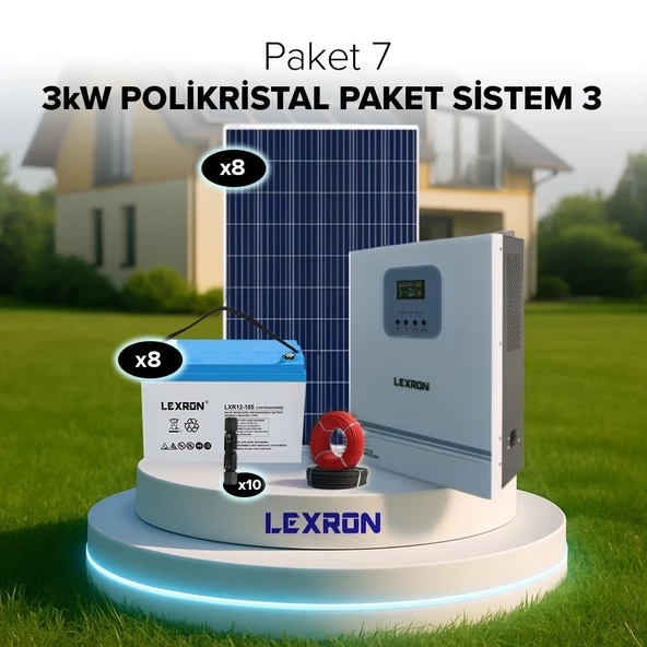 Urla Solar 3kW POLİKRİSTAL PAKET SİSTEM 3 (PAKET 7) ürün görseli 1