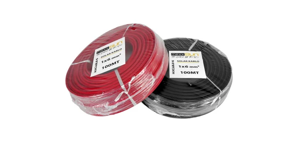 Solar kablo 6mm siyah (100m) ürün görseli 1