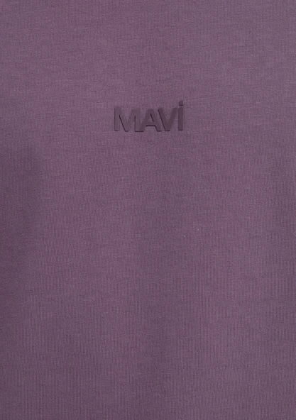 Mavi 0613093-70648 Mavi Logo Mor Tişört - Resim 7