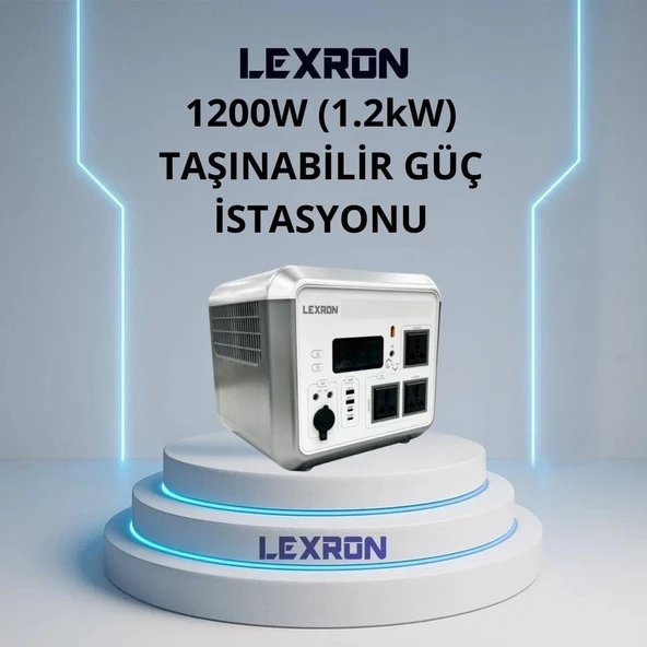 Lexron 1200W (1.2kW) TAŞINABİLİR GÜÇ İSTASYONU ürün görseli 1