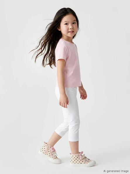 LCW Kids Beyaz Basic Kız Çocuk Tayt ürün görseli 1